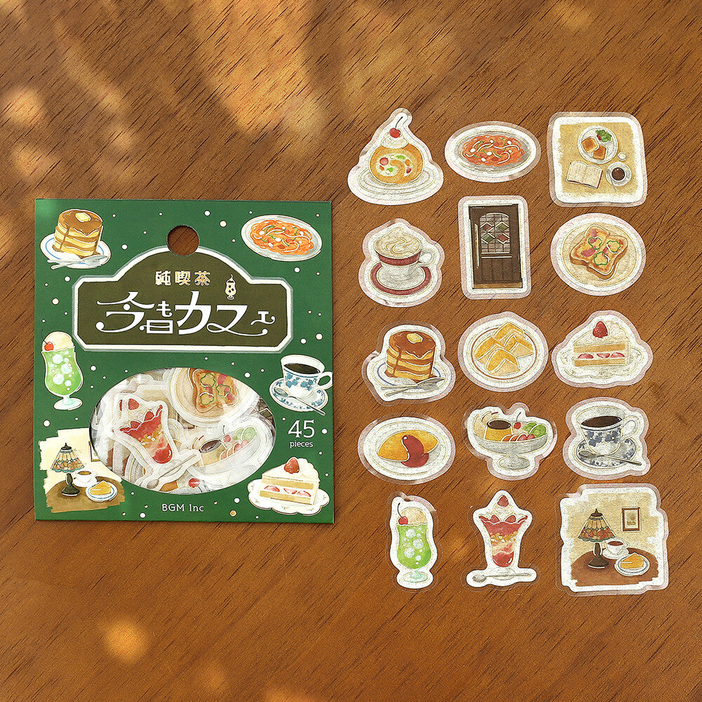 BGM Flake Stickers Today's Cafe - Coffee Shop