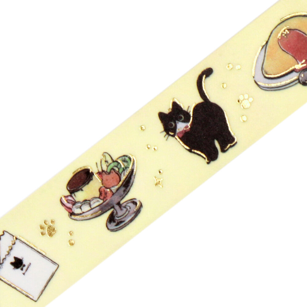 BGM Washi Tape - Black Cat Cafe