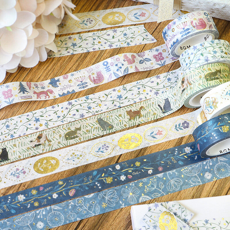 BGM Flowering Plants Washi Tape - Tsuchihatsukana
