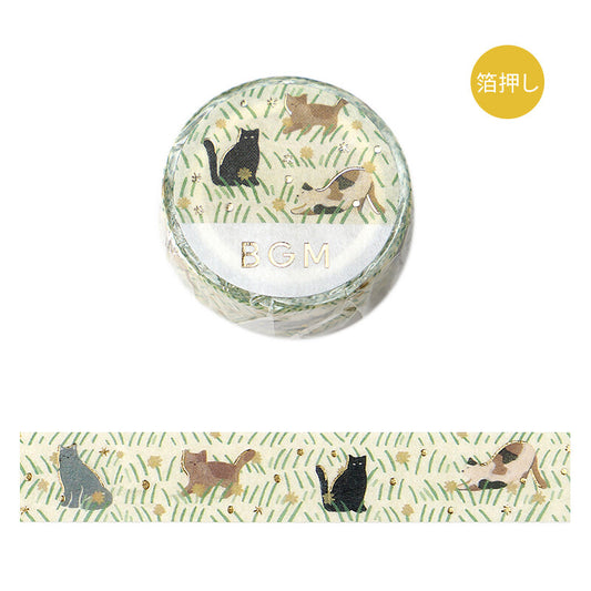 BGM Flowering Plants Washi Tape - Cats