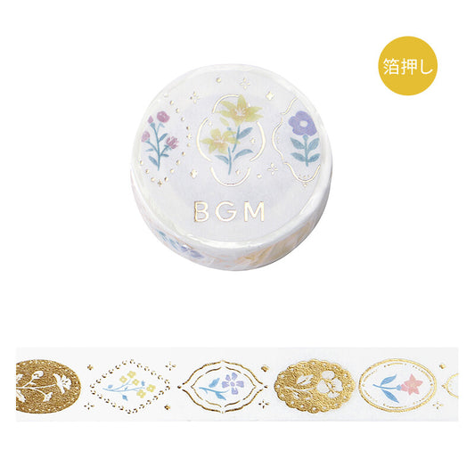 BGM Flowering Plants Washi Tape - Flower Brooch