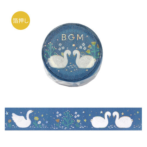 BGM Nordic Forest Washi Tape - Swan Lake