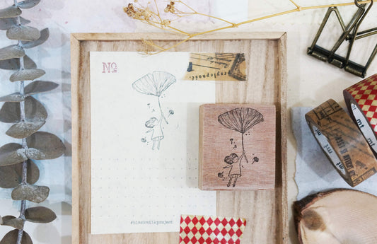 Black Milk Project Rubber Stamp - Gingko Girl