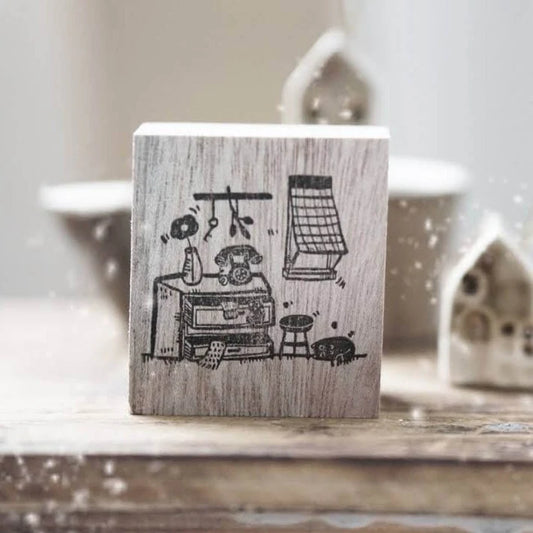 Black Milk Project Rubber Stamp - Home Sweet Home Series: Cabinet
