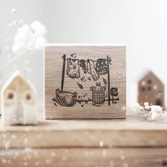 Black Milk Project Rubber Stamp - Home Sweet Home Series: Laundry
