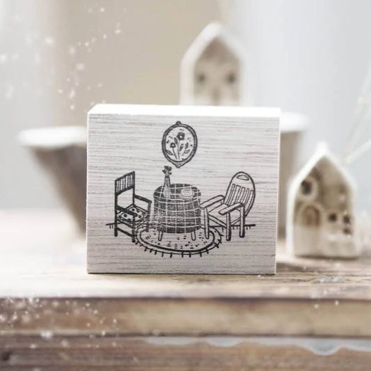 Black Milk Project Rubber Stamp - Home Sweet Home Series: Tea Table