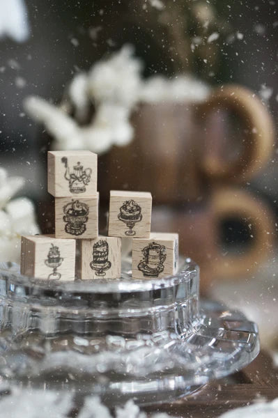Black Milk Project Rubber Stamp - Notes In The Night: Midnight Patisserie (Mini Set of 6)