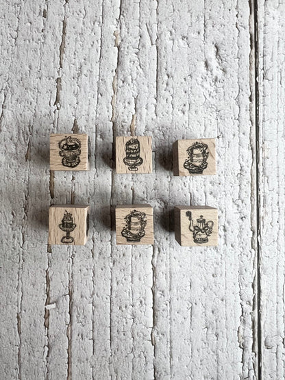 Black Milk Project Rubber Stamp - Notes In The Night: Midnight Patisserie (Mini Set of 6)