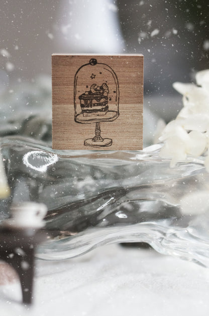 Black Milk Project Rubber Stamp - Notes In The Night - Moon Slice
