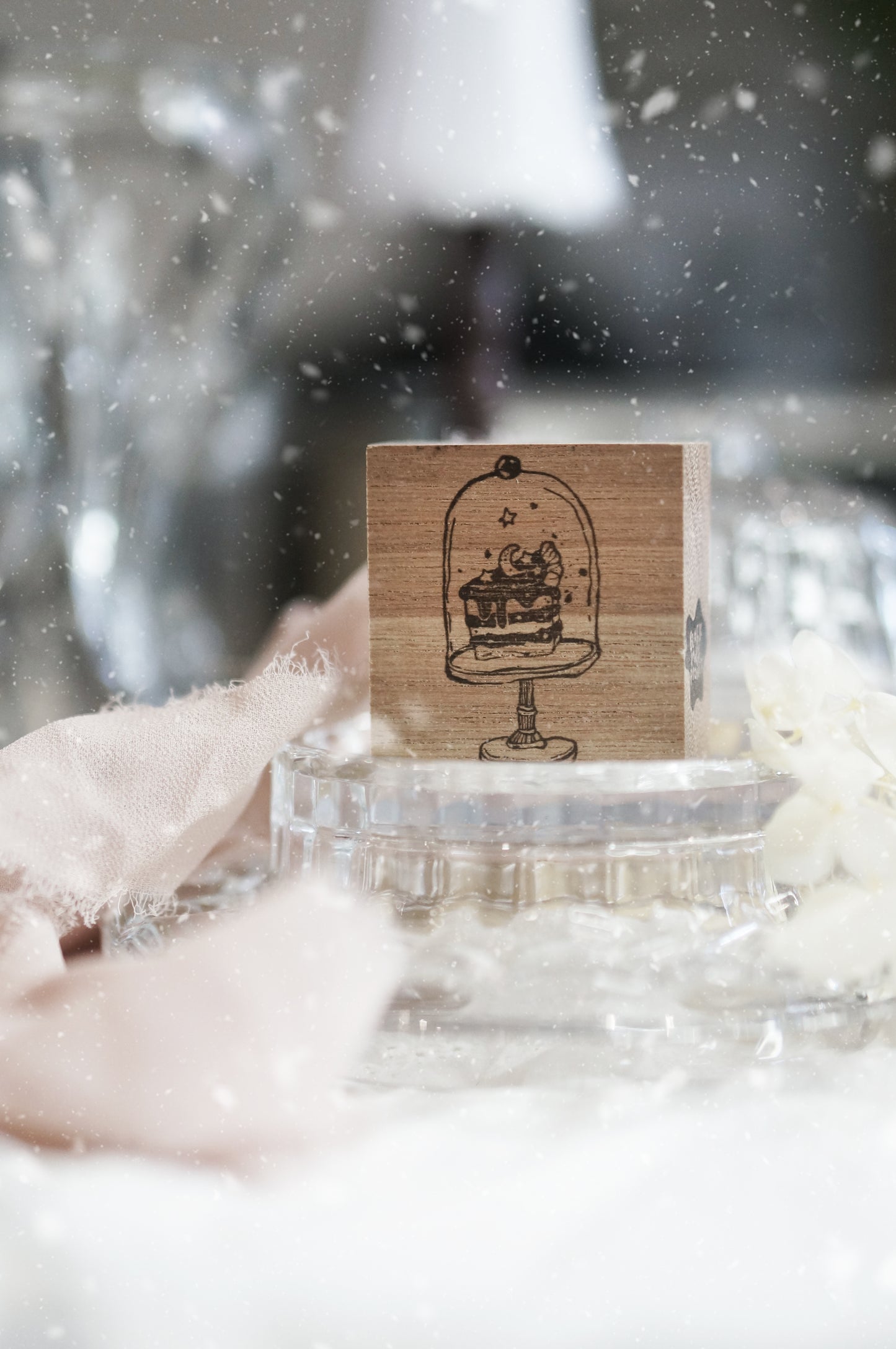 Black Milk Project Rubber Stamp - Notes In The Night - Moon Slice