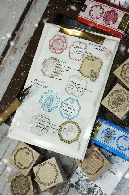 Black Milk Project Rubber Stamp - Notes In The Night - Twin Frame - Set A