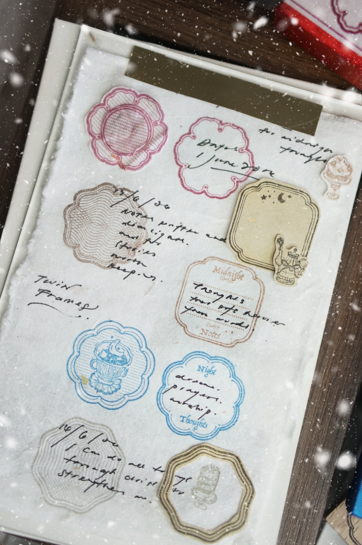 Black Milk Project Rubber Stamp - Notes In The Night - Twin Frame - Set A