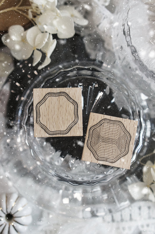 Black Milk Project Rubber Stamp - Notes In The Night: Twin Frame - Set B
