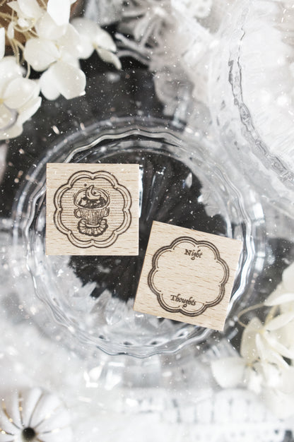 Black Milk Project Rubber Stamp - Notes In The Night - Twin Frame - Set E