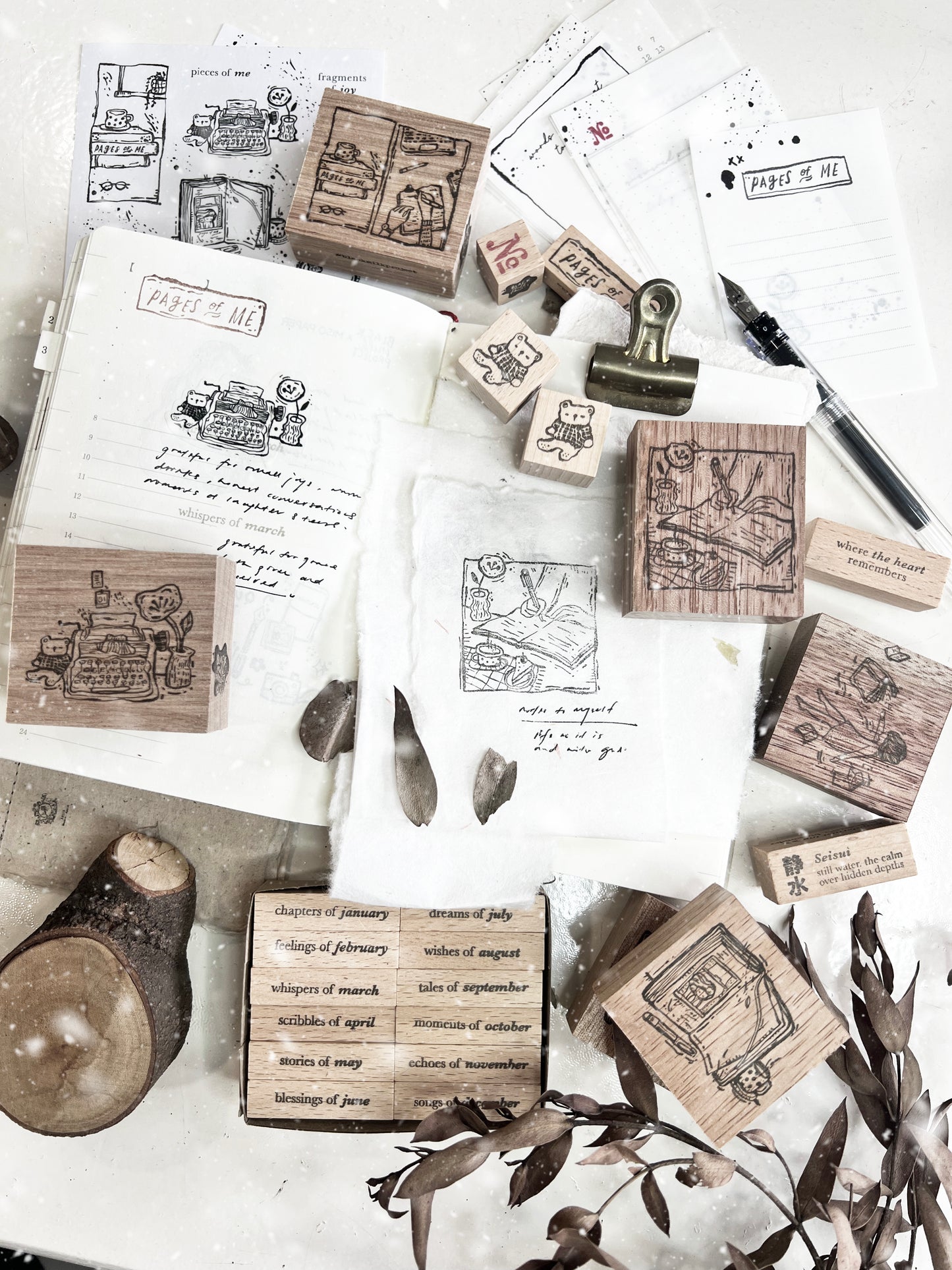 Black Milk Project Rubber Stamp - Pages Of Me - Typewriter