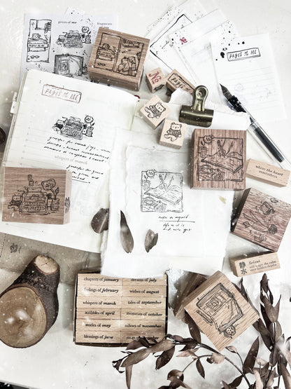 Black Milk Project Rubber Stamp - Pages Of Me - Typewriter