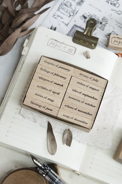 Black Milk Project Rubber Stamp - Pages Of Me: Months Set