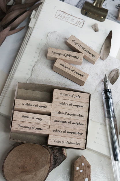 Black Milk Project Rubber Stamp - Pages Of Me: Months Set