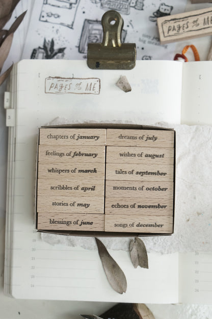 Black Milk Project Rubber Stamp - Pages Of Me: Months Set