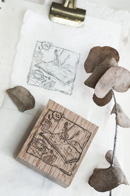 Black Milk Project Rubber Stamp - Pages Of Me: Scribbles (Framed)