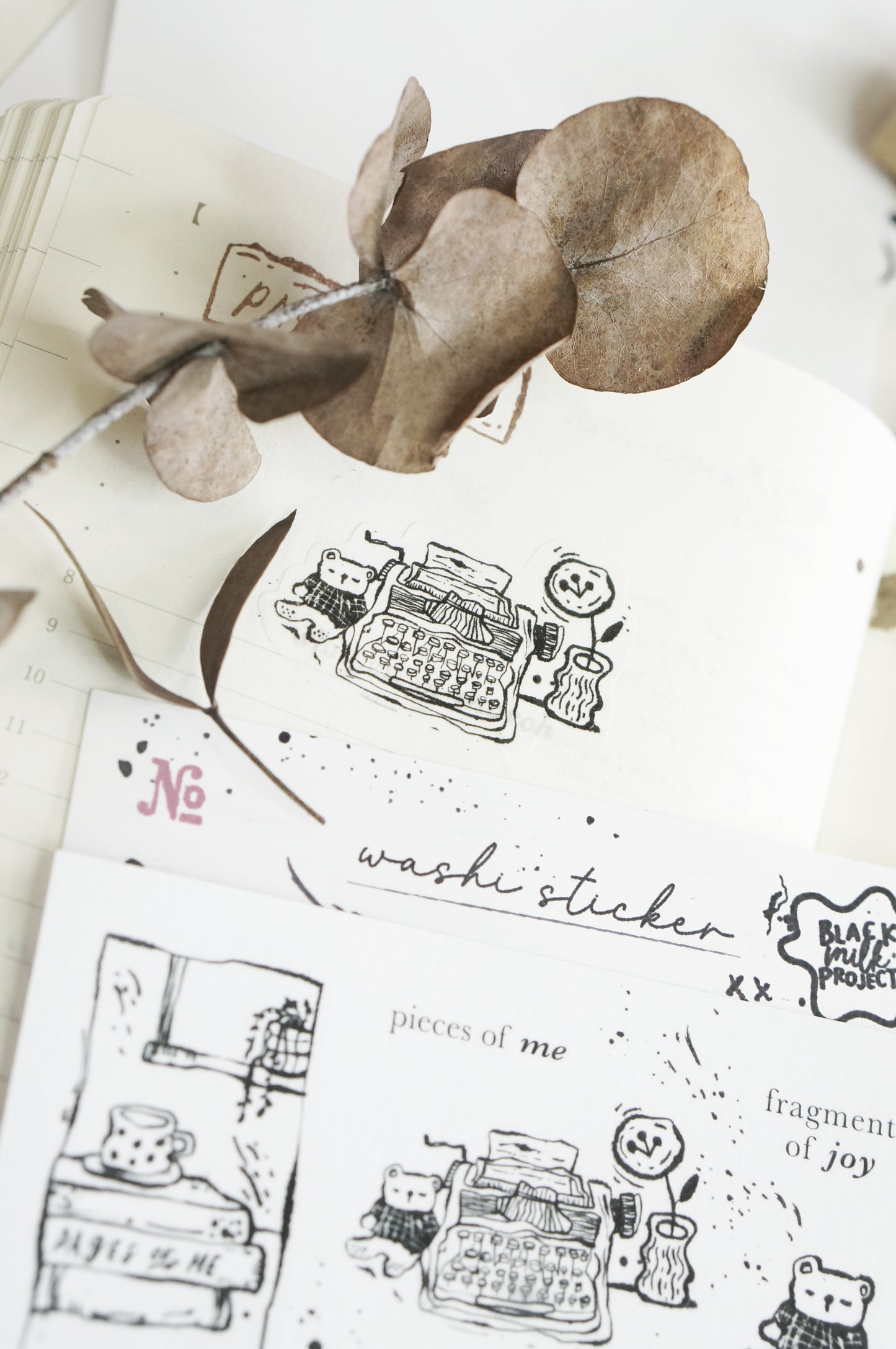 Black Milk Project Rubber Stamp - Pages Of Me - Typewriter