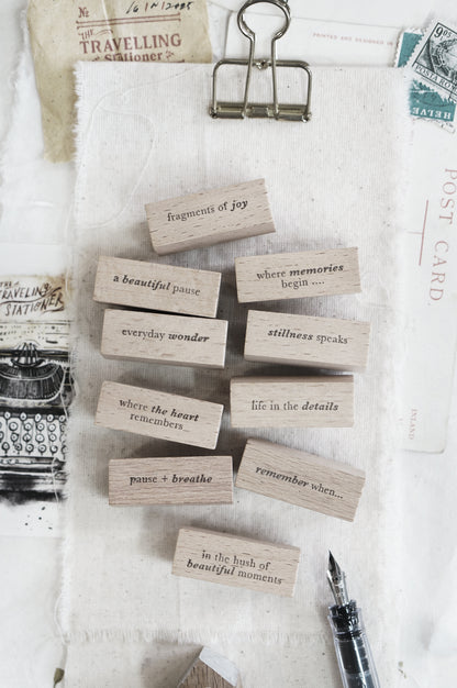Black Milk Project Rubber Stamp - Pages Of Me: Words - Set 1 (10 Designs)