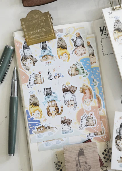 Black Milk Project Sticker Sheet - Cat Stack