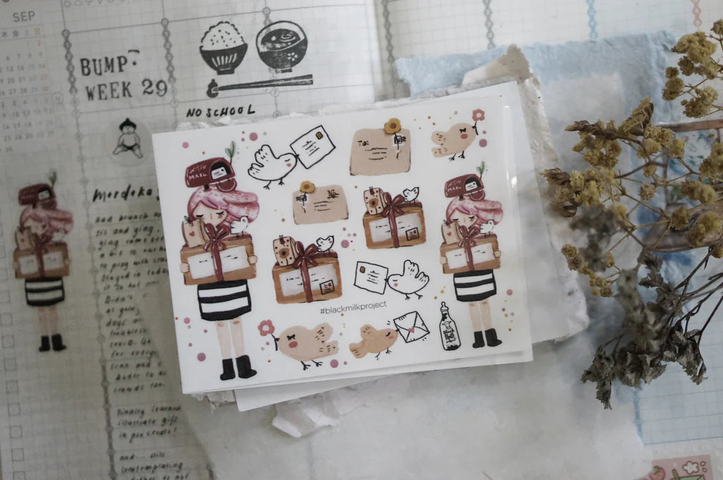 Black Milk Project Sticker Sheet - Delivery Girl – Happy Mail Studios