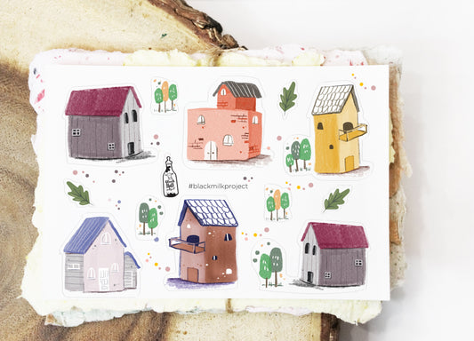 Black Milk Project Sticker Sheet - Mini Houses