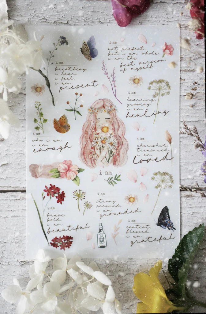 Black Milk Project Transfer Sticker Sheet - I Am