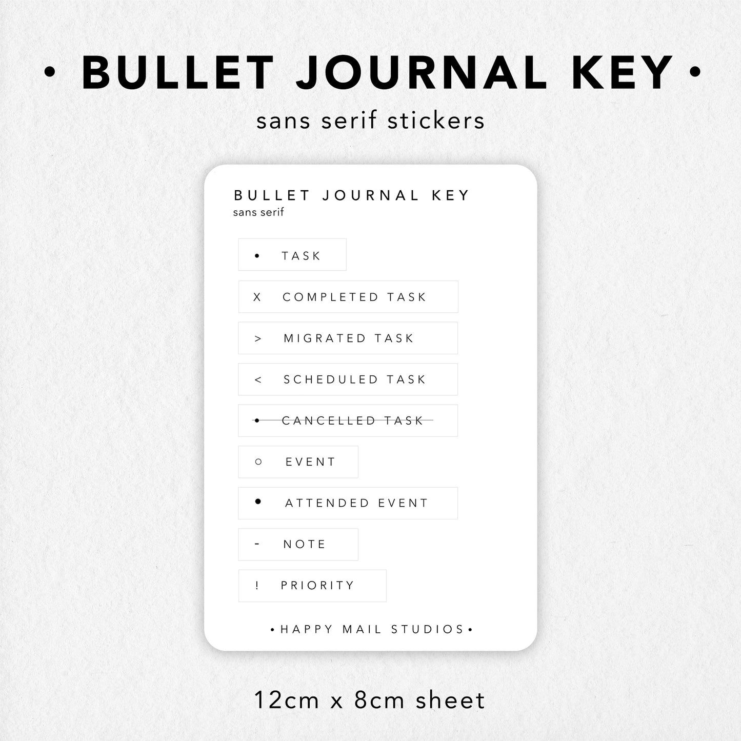 bullet-journal-key-sans-serif-stickers-happy-mail-studios for Bullet Journal Stickers Free Printable Black And White Bullet Journal Key Sans Serif Stickers – Happy Mail Studios for Bullet Journal Stickers Free Printable Black And White