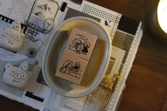 Eileen Tai Rubber Stamp - Here We Go!