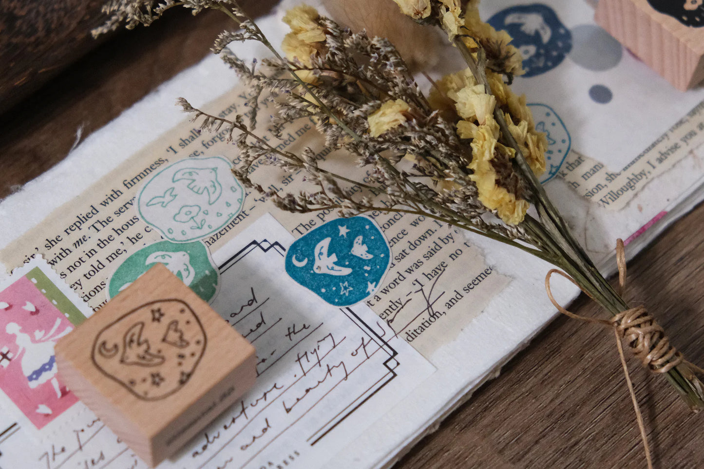 Eileen Tai Rubber Stamp - Birds Day & Night