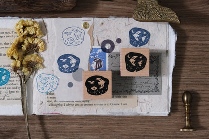 Eileen Tai Rubber Stamp - Birds Day & Night