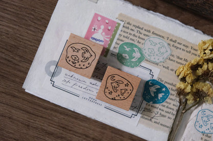Eileen Tai Rubber Stamp - Birds Day & Night