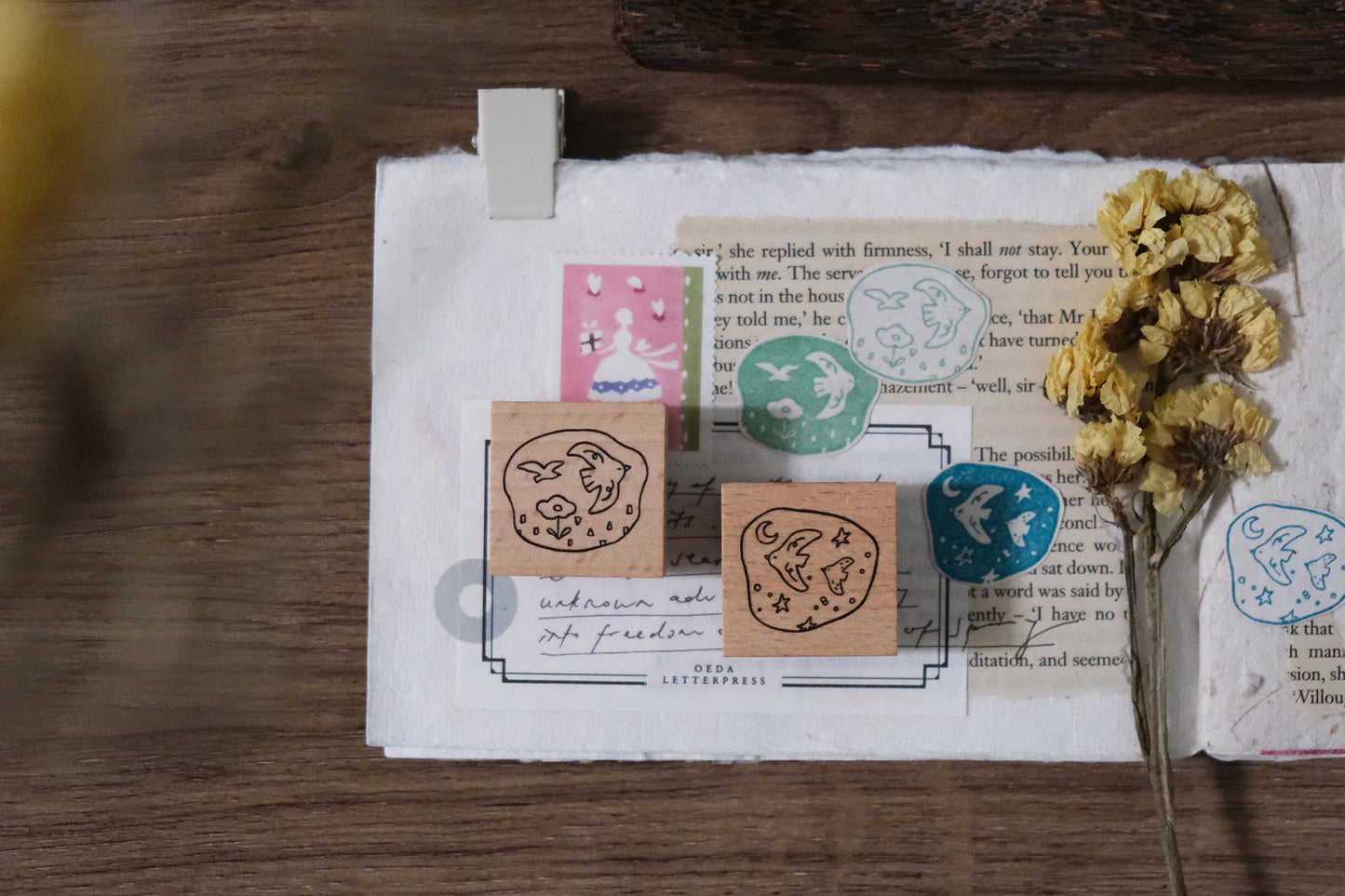 Eileen Tai Rubber Stamp - Birds Day & Night