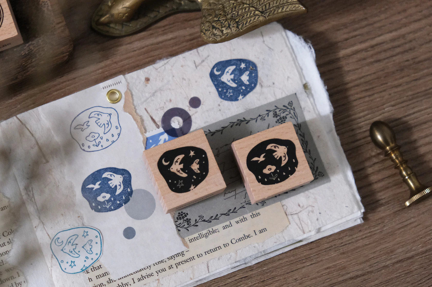 Eileen Tai Rubber Stamp - Birds Day & Night