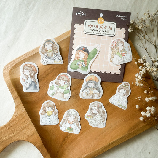 Sho Little Happiness Flake Stickers - Cafe Girls