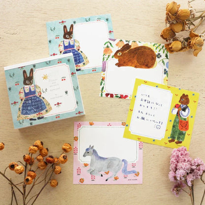 Cozyca x Aiko Fukawa Memo Pad - Flower and Animals