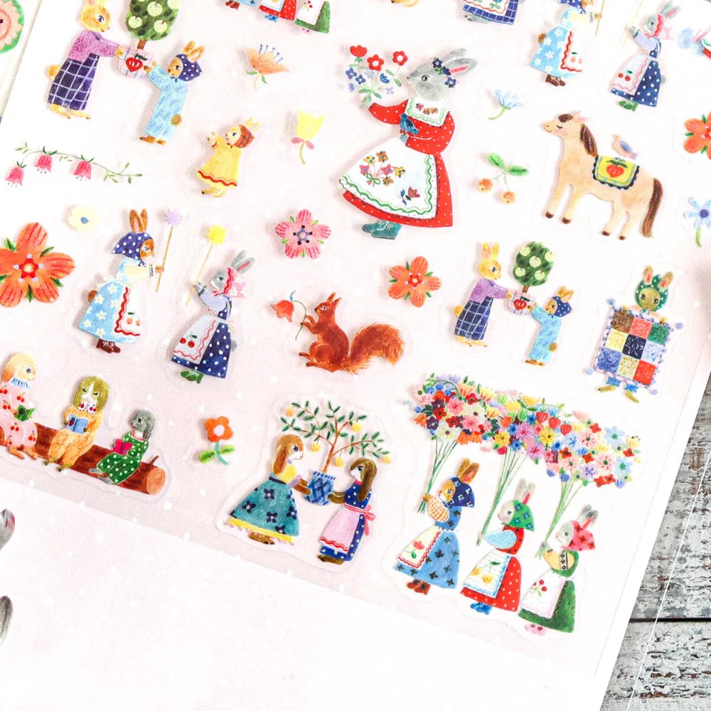 Cozyca Sticker Sheet Aiko Fukawa - Rabbit Garden