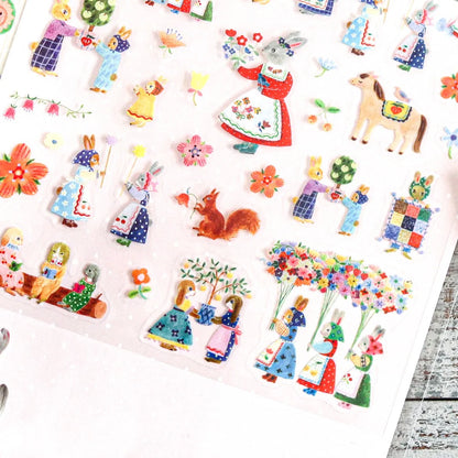 Cozyca Sticker Sheet Aiko Fukawa - Rabbit Garden