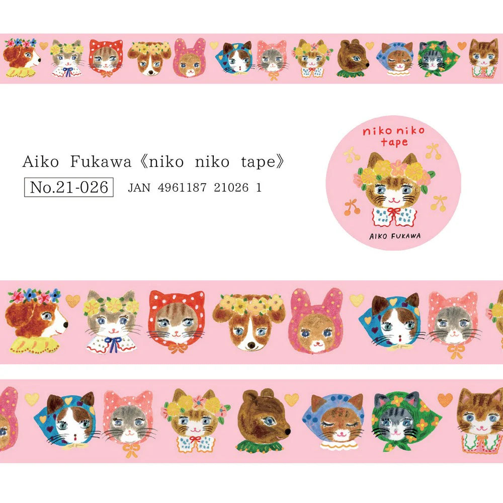 Cozyca x Aiko Fukawa Washi Tape - Niko Niko