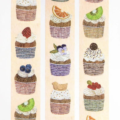 Cozyca x Midori Asano Washi Tape - Three O'Clock (Cupcakes)
