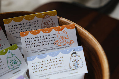 Eileen Tai Rubber Stamp | Foodie Bears Series - Bread & Butter