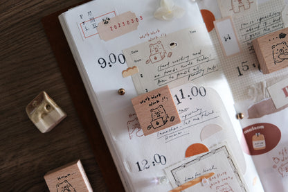 Eileen Tai Rubber Stamp | Beary Ordinary Days - Work Work Work