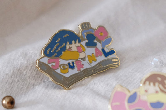 Eileen Tai Enamel Pin - Journaling Girl