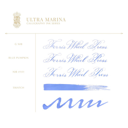 Ferris Wheel Press Calligraphy Ink - Ultra Marina (Destash)