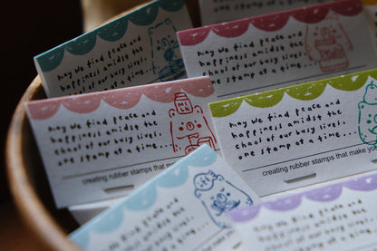 Eileen Tai Rubber Stamp | Foodie Bears Series - Milk & Cereal