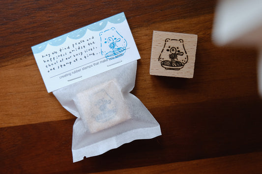Eileen Tai Rubber Stamp | Foodie Bears Series - Spaghetti