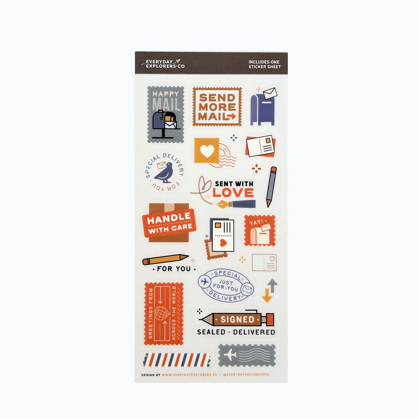 Everyday Explorers Co. Sticker Sheet - Happy Mail